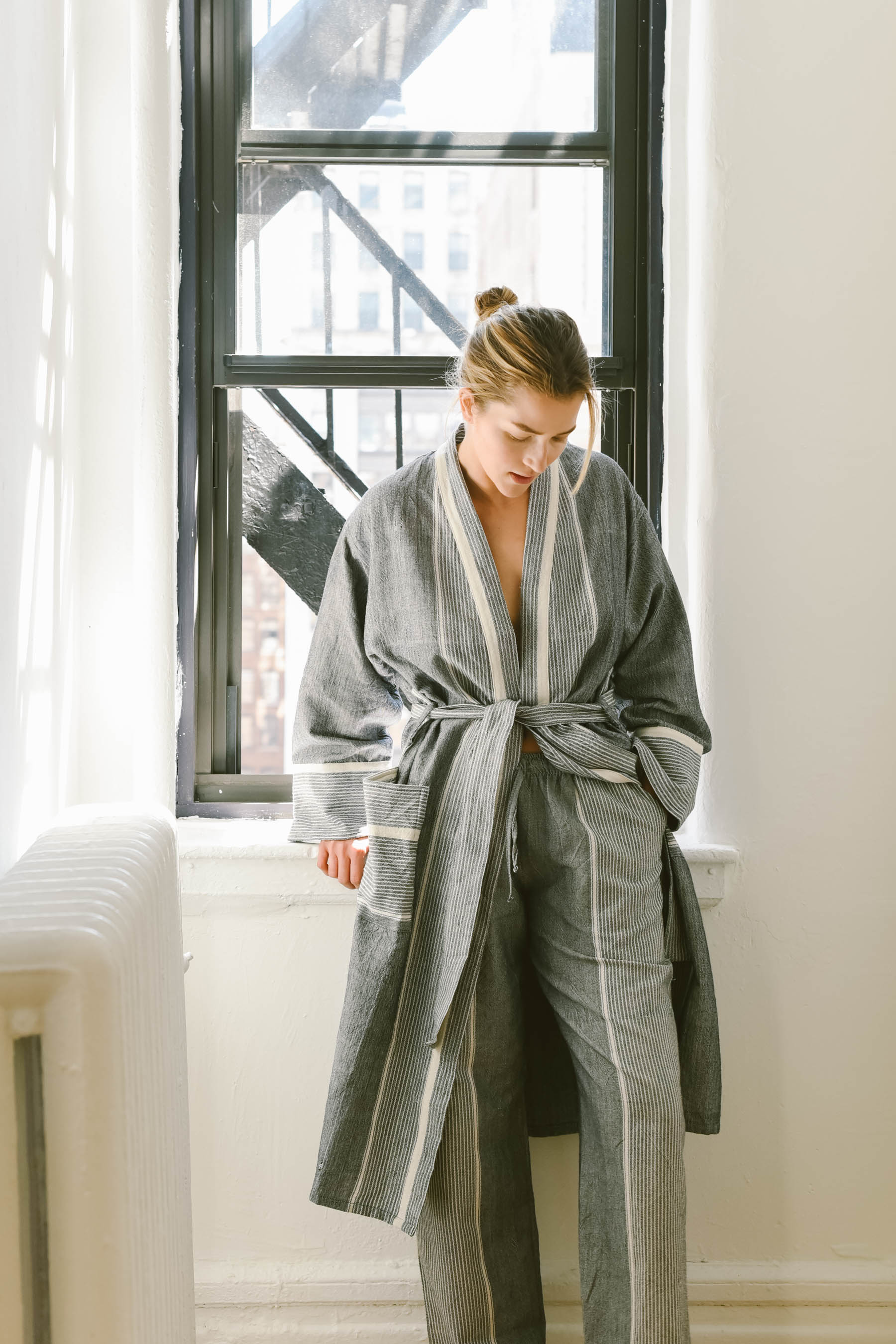Grey Stripe Tribeca Hand Towel – Home & Loft
