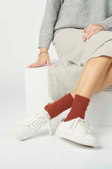 burnt orange socks, wool socks, merino wool socks, merino wool, hooray sock co., cute socks, warm socks, socks for winter