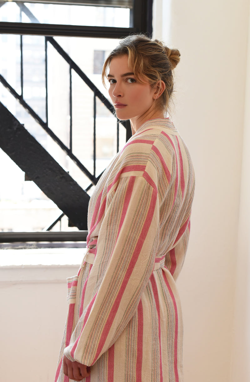 Pink Ivory Montauk Long Bathrobe