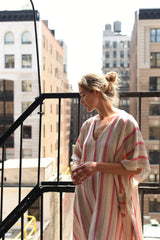 Pink Ivory Montauk V-Neck Kaftan