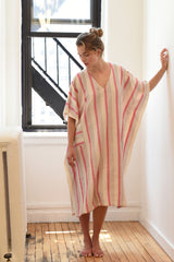 Pink Ivory Montauk V-Neck Kaftan