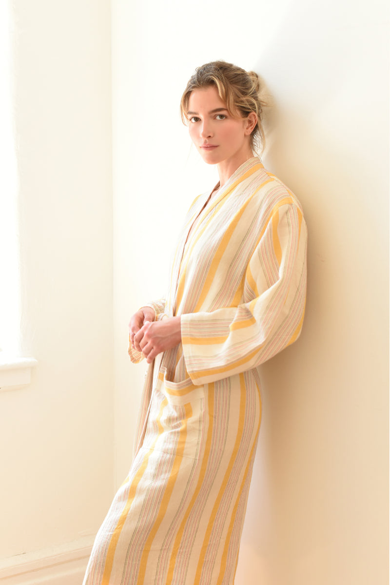 Yellow Ivory Montauk Long Bathrobe